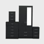1-HALF MIRROR 2-DOOR WARDROBE SET ( Assembled ) - Image 5
