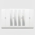 4-FULL MIRROR 8 DOOR WARDROBE (Assembled) - Image 2