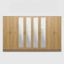 4-FULL MIRROR 8 DOOR WARDROBE (Assembled) - Image 7