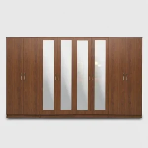 4-Full Mirror 8 Door Wardrobe (Assembled)