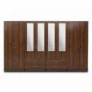 4-HALF MIRROR WITH 4-BOTTOM DRAWERS 8 DOOR WARDROBE (Assembled) - Image 10