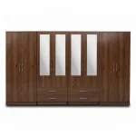 4-HALF MIRROR WITH 4-BOTTOM DRAWERS 8 DOOR WARDROBE (Assembled) - Image 5