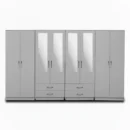 4-HALF MIRROR WITH 4-BOTTOM DRAWERS 8 DOOR WARDROBE (Assembled) - Image 7