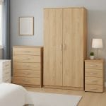 SIMPLE 2 DOOR WARDROBE SET (Assembled) - Image 6