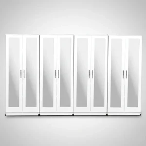 8-Full Mirror 8 Door Wardrobe (Assembled)