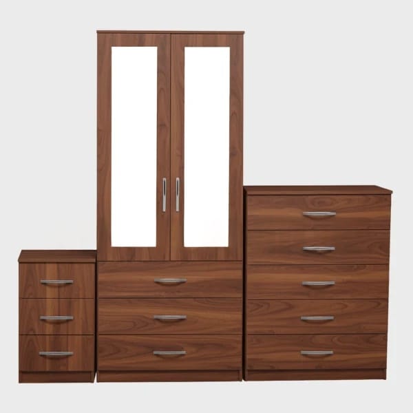8b718d82-f48e-42d0-82a8-b107230d6dcd-1769412849 2-Half Mirror 2 Door Wardrobe Set (Assembled)