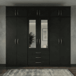 2-Half Mirror 6 TopBox 6 Door Wardrobe (Assembled)