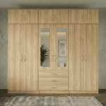 2-HALF MIRROR 6 TopBox 6 DOOR WARDROBE (Assembled) - Image 4