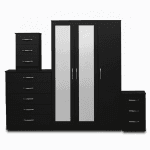 2-FULL MIRROR 3 DOOR WARDROBE (Assembled) - Image 5