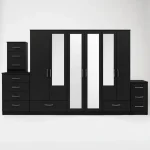 2-FULL, 2-HALF MIRROR 6 DOOR WARDROBE (Assembled) - Image 3