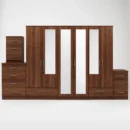 2-FULL, 2-HALF MIRROR 6 DOOR WARDROBE (Assembled) - Image 6