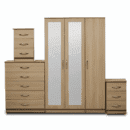 2-FULL MIRROR 3 DOOR WARDROBE (Assembled) - Image 9
