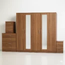 2-FULL MIRROR 5 DOOR WARDROBE SET (Assembled) - Image 7
