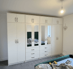 8 door wardrobe with mirror drawers - Image 6