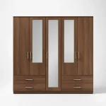 2-HALF & 1-FULL MIRROR 5 DOOR WARDROBE SET (Assembled) - Image 3