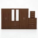 2-HALF MIRROR 6 DOOR WARDROBE (Assembled) - Image 9