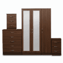 2-FULL MIRROR 3 DOOR WARDROBE (Assembled) - Image 7