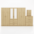 2-HALF MIRROR 6 DOOR WARDROBE (Assembled) - Image 7