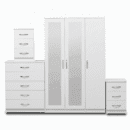 2-FULL MIRROR 3 DOOR WARDROBE (Assembled) - Image 6
