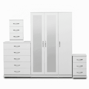 2-Full Mirror 3 Door Wardrobe (Assembled)