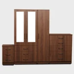 2-HALF MIRROR 3 DOOR WARDROBE (Assembled) - Image 3