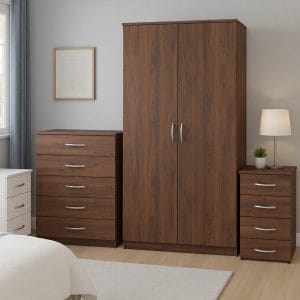 Simple 2 Door Wardrobe Set (Assembled)