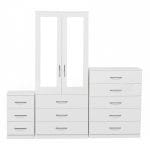 2-HALF MIRROR 2 DOOR WARDROBE SET (Assembled) - Image 5