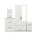 1-HALF MIRROR 2-DOOR WARDROBE SET ( Assembled ) - Image 6