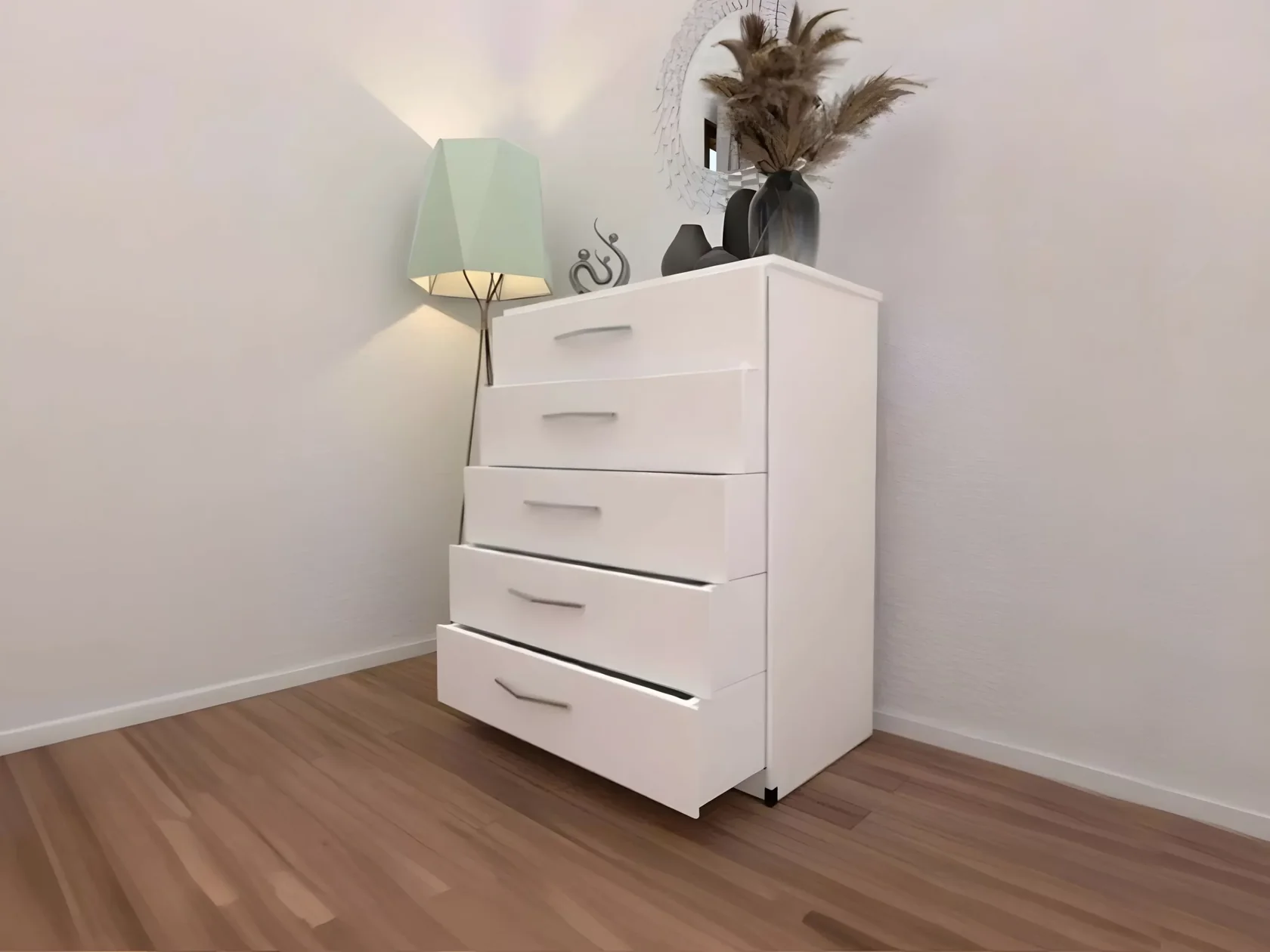 chest-of-5-drawers-in-white-expended-scaled Chest of 5 drawers