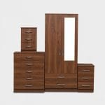 1-HALF MIRROR 2-DOOR WARDROBE SET ( Assembled ) - Image 4