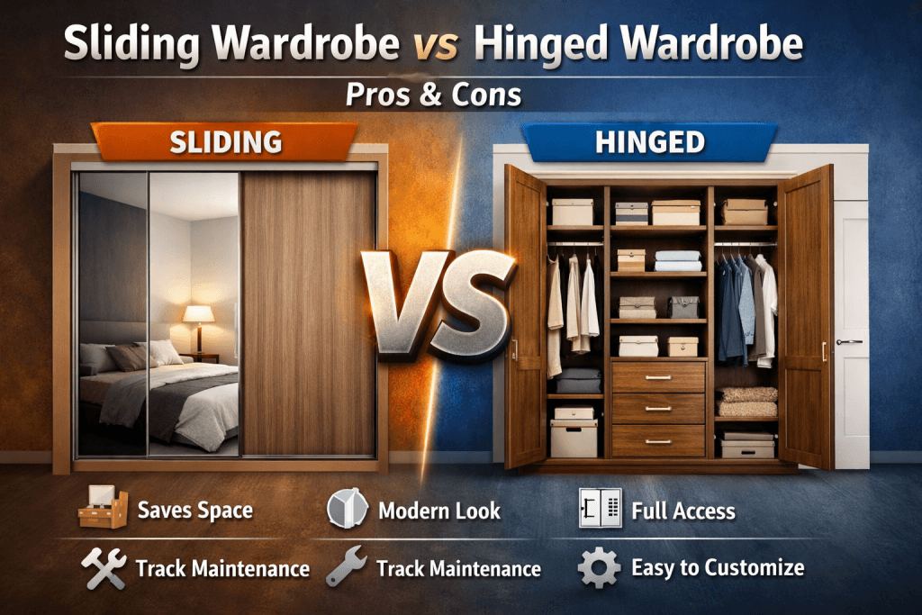 Sliding Wardrobe vs Hinged Wardrobe