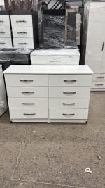 8 drawers long chest with 4 by 4 drawers