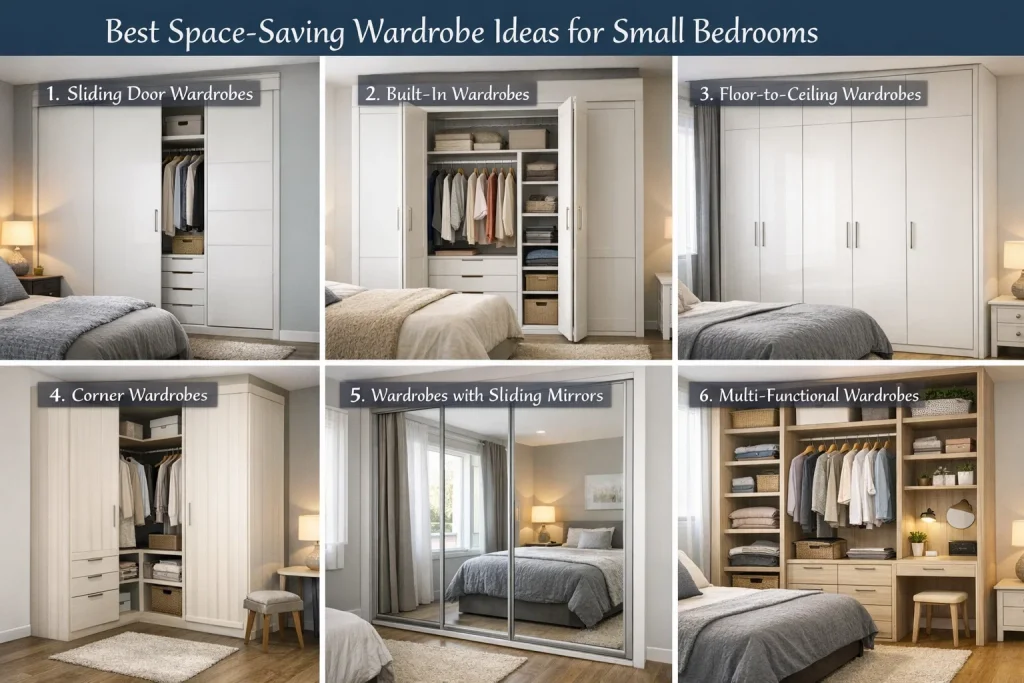 visual representation of Best Space-Saving Wardrobe Ideas for Small Bedrooms