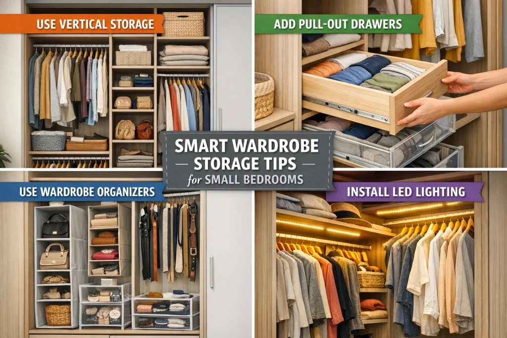 Smart Wardrobe Storage Tips for Small Bedrooms