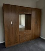 Fully assembled vanity Wardrobe Cabinet with Mirror Shelf, 3 Drawers & Hanging Space - Spacious Bedroom Closet Storage - Image 3