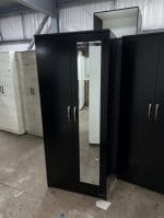 Double Door Wardrobe with Mirrored, Classic Ready Assembled 2 Door Closet - Image 4