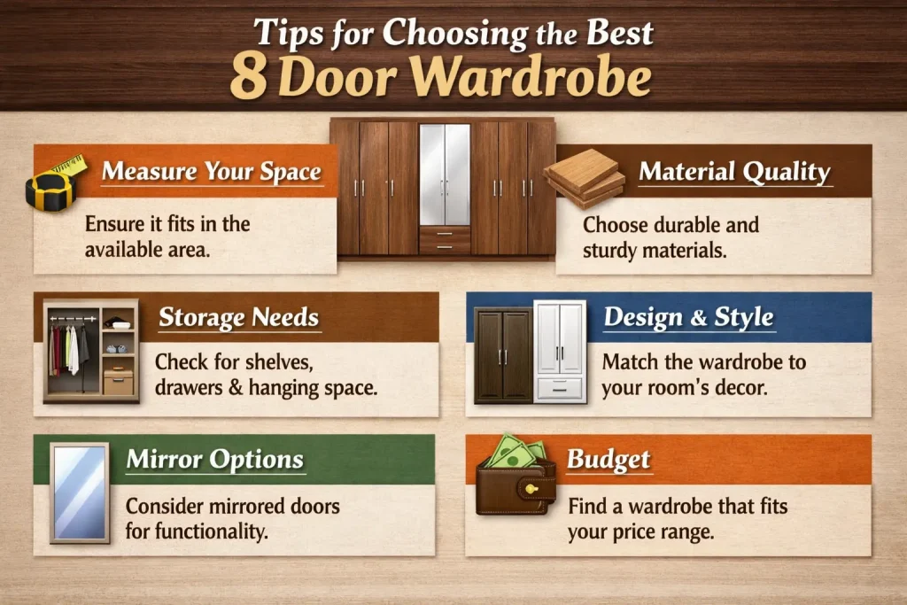 Tips for choosing 8 door wardrobe