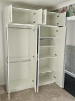 4 door wardrobe mirrored and topboxes 5ft with a full set available in 6 colours (ASSEMBLED) - Image 2