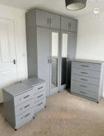 4 door wardrobe mirrored and topboxes 5ft with a full set available in 6 colours (ASSEMBLED) - Image 4