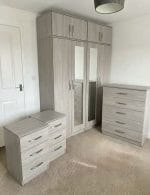 4 door wardrobe mirrored and topboxes 5ft with a full set available in 6 colours (ASSEMBLED) - Image 7