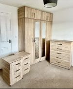 4 door wardrobe mirrored and topboxes 5ft with a full set available in 6 colours (ASSEMBLED) - Image 6